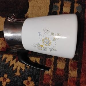 Floral White and Silver Cold Tea Caraffe